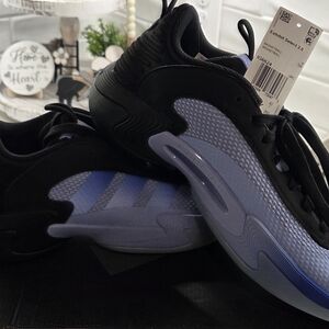 Adidas Womens 9.5 Or Mens Size 8 Blue and Black Sneakers